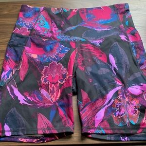 Multi colored high waist biker shorts size XL